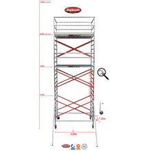6.20m Stahoogte lengte 3.05m x 1.35m breedte