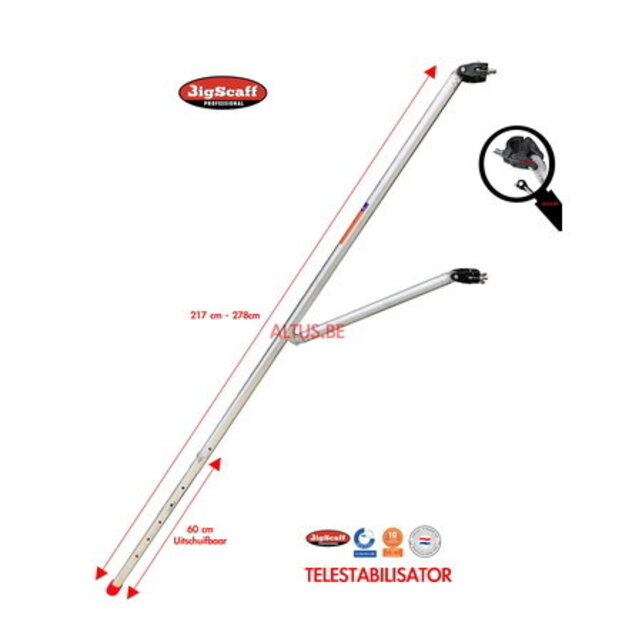 RS62 Prof. alu rolsteiger 1.35m x 2.45m x 6.20m Ph= 8.20m Wh