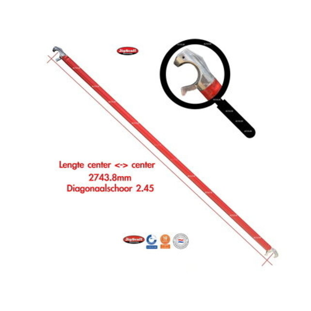 RS62 Prof. alu rolsteiger 1.35m x 2.45m x 5.20m Ph= 7.20m Wh