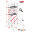 bigscaff RS62 Prof. alu rolsteiger 1.35m x 1.85m x 5.20m Ph= 7.20m Wh