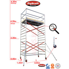 4.20m Stahoogte lengte 3.05m x 1.35m breedte