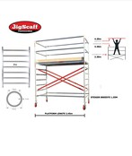 RS62 Prof. alu rolsteiger 1.35m x 2.45m x 2.20m Ph= 4.20m Wh