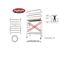 RS62 Prof. alu rolsteiger 1.35m x 1.85m x 2.20m Ph= 4.20m Wh