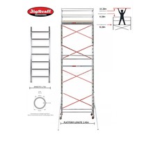 RS61 Prof. alu rolsteiger 0.75m x 2.45m x 8.20m Ph= 10.20m WH