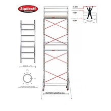 8.20m Stahoogte lengte 2.45m x 0.75m breedte