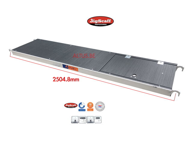 RS61 Prof. alu rolsteiger 0.75m x 2.45m x 8.20m Ph= 10.20m WH