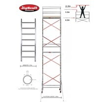 8.20m Stahoogte lengte 1.85m x 0.75m breedte