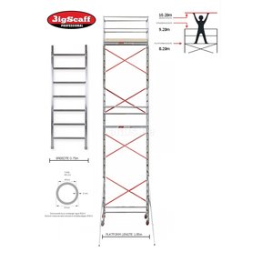 8.20m Stahoogte lengte 1.85m x 0.75m breedte