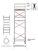 RS61 Prof. alu rolsteiger 0.75m x 1.85m x 5.20m Ph= 7.20m WH