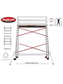 RS61 Prof. alu rolsteiger 0.75m x 3.05m x 4.20m Ph= 6.20m Wh