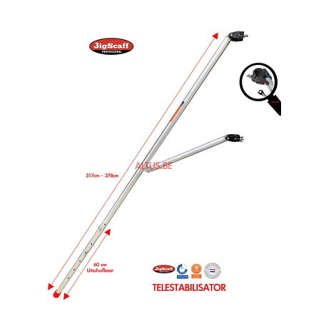 RS61 Prof. alu rolsteiger 0.75m x 1.85m x 4.20m Ph= 6.20m WH