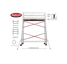 RS61 Prof. alu rolsteiger 0.75m x 3.05m x 3.20m Ph= 5.20m Wh