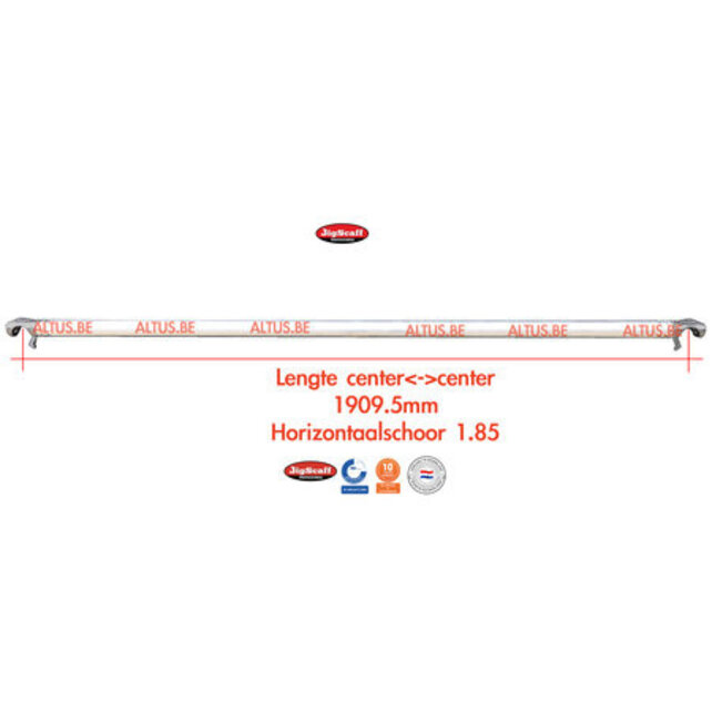 RS61 Prof. alu rolsteiger 0.75m x 1.85m x 3.20m Ph= 5.20m WH