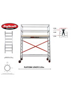 RS61 Prof. alu rolsteiger 0.75m x 3.05m x 2.20m Ph= 4.20m Wh