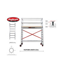 RS61 Prof. alu rolsteiger 0.75m x 3.05m x 2.20m Ph= 4.20m Wh