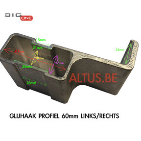 Glijhaak 60 voor Bigone GT-Line L/R