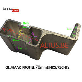 Glijhaak 70 voor Bigone GT-Line L/R