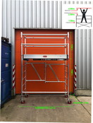 RS TOWER 54 -smal 0,75m x 1,85m x 3,80m werkhoogte