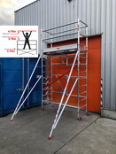RS TOWER 54 -smal 0,75m x 1,85m x 4,70m werkhoogte