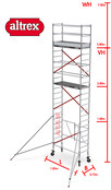 RS TOWER 54 -smal 0,75m x 1,85m x 7,80m werkhoogte