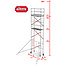 Altrex RS TOWER 54 -smal 0,75m x 1,85m x 7,80m werkhoogte