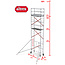 Altrex RS TOWER 54 -smal 0,75m x 1,85m x 9,80m werkhoogte
