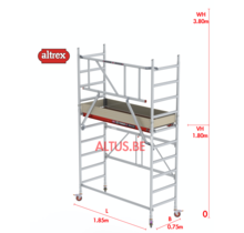 RS44-S POWER Safequick®-gevelvrij* 3.80m werkhoogte