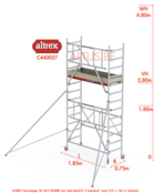 RS44-S POWER Safequick®-gevelvrij* 4.80m werkhoogte