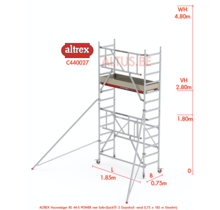 RS44-S POWER Safequick®-gevelvrij* 4.80m werkhoogte