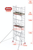 RS44-S POWER Safequick®-gevelvrij* 6.80m werkhoogte