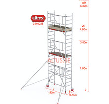 RS44-S POWER Safequick®-gevelvrij* 6.80m werkhoogte