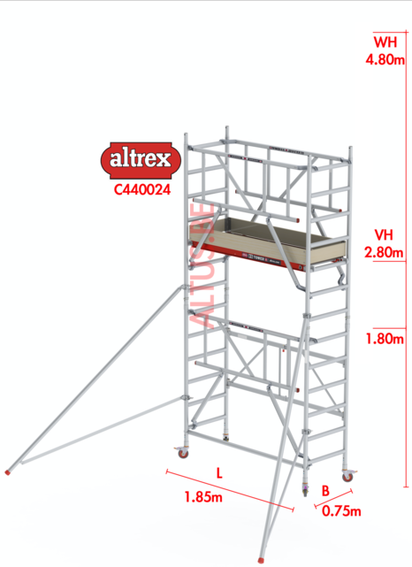 RS44-S POWER Safequick® 4.80m werkhoogte