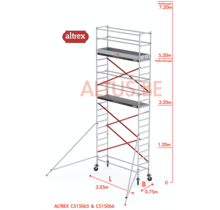 ALTREX RS TOWER 51-smal 0,75 x 3,05 x 7,20m WH