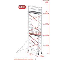 ALTREX RS TOWER 51-smal 0,75 x 2,45 x -9,20m WH