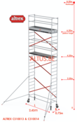 ALTREX RS TOWER 51-smal 0,75 x 2,45 x -8,20m WH