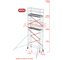 ALTREX RS TOWER 51-smal 0,75 x 2,45 x -7,20m WH