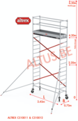 ALTREX RS TOWER 51-smal 0,75 x 2,45 x 6,20m WH