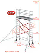 ALTREX RS TOWER 51-smal 0,75 x 2,45 x -5,20m WH