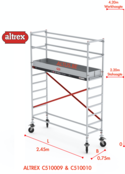 ALTREX RS TOWER 51-smal 0,75 x 2,45 x 4,20m WH