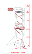 ALTREX RS TOWER 51-smal 0,75 x 1,85 x -10,20m WH