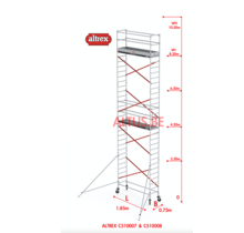 ALTREX RS TOWER 51-smal 0,75 x 1,85 x -10,20m WH