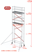 ALTREX RS TOWER 51-smal 0,75 x 1,85 x 8,20m WH