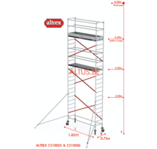 ALTREX RS TOWER 51-smal 0,75 x 1,85 x 8,20m WH