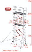 ALTREX RS TOWER 51-smal 0,75 x 1,85 x 7,20m WH
