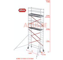 ALTREX RS TOWER 51-smal 0,75 x 1,85 x 7,20m WH