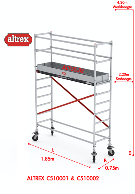 ALTREX RS TOWER 51-smal 0,75 x 1,85 x -4,20m WH