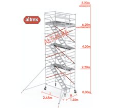 Altrex trapsteiger rs tower 53 /1.35 x 2.45 x 8.20m werkhoogte