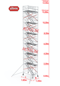 Altrex trapsteiger rs tower 53/1.35 x 1.85 x 14.20m werkhoogte