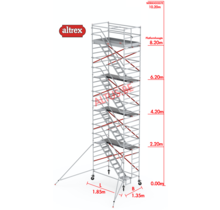 Altrex trapsteiger rs tower 53/1.35 x 1.85 x 10.20m werkhoogte