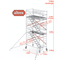 Altrex trapsteiger rs tower 53/1.35 x 1.85 x 6.20m werkhoogte